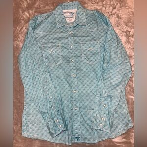 Wrangler blue button up